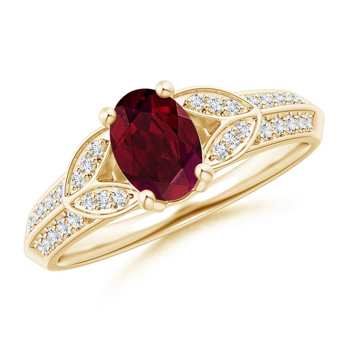 AA - Garnet / 1.08 CT / 14 KT Yellow Gold