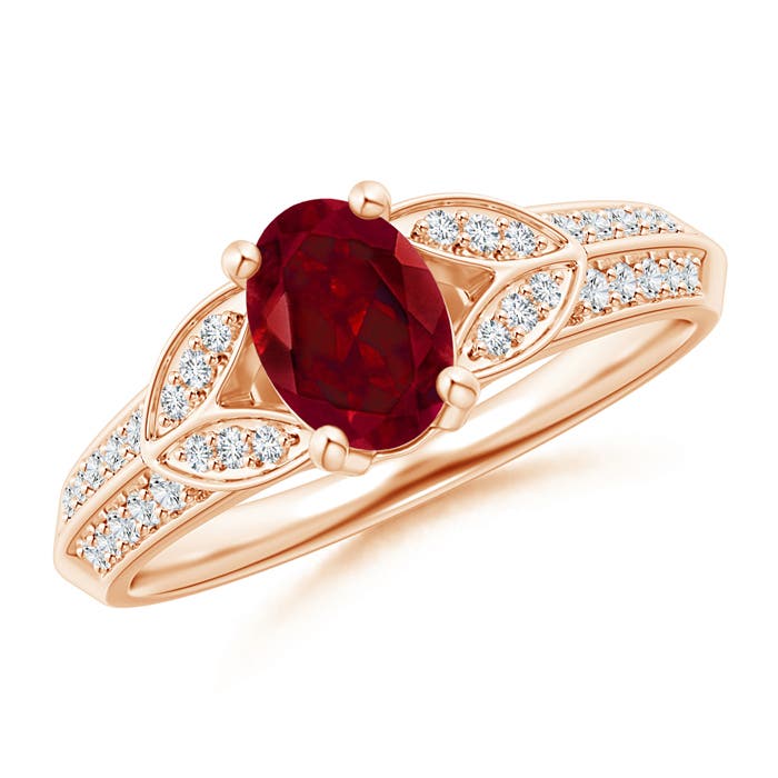 AAA - Garnet / 1.08 CT / 14 KT Rose Gold