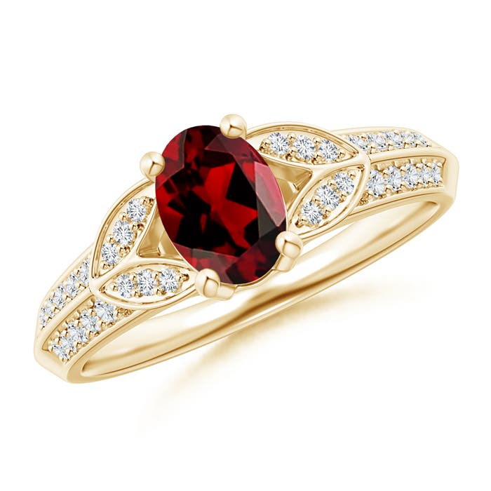 AAAA - Garnet / 1.08 CT / 14 KT Yellow Gold