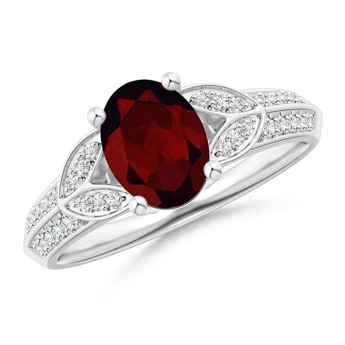 A - Garnet / 1.63 CT / 14 KT White Gold