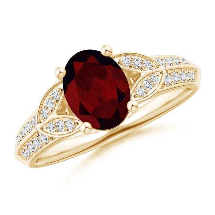 A - Garnet / 1.63 CT / 14 KT Yellow Gold