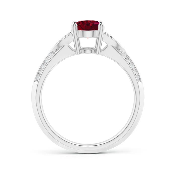 AA - Garnet / 1.63 CT / 14 KT White Gold