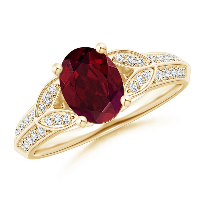 AA - Garnet / 1.63 CT / 14 KT Yellow Gold