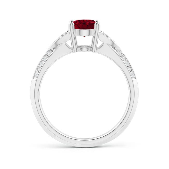 AAA - Garnet / 1.63 CT / 14 KT White Gold