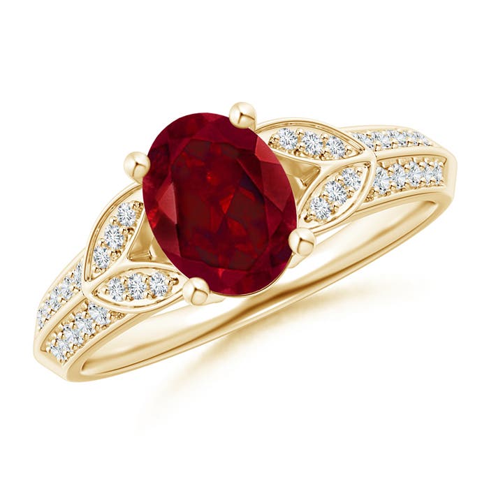 AAA - Garnet / 1.63 CT / 14 KT Yellow Gold