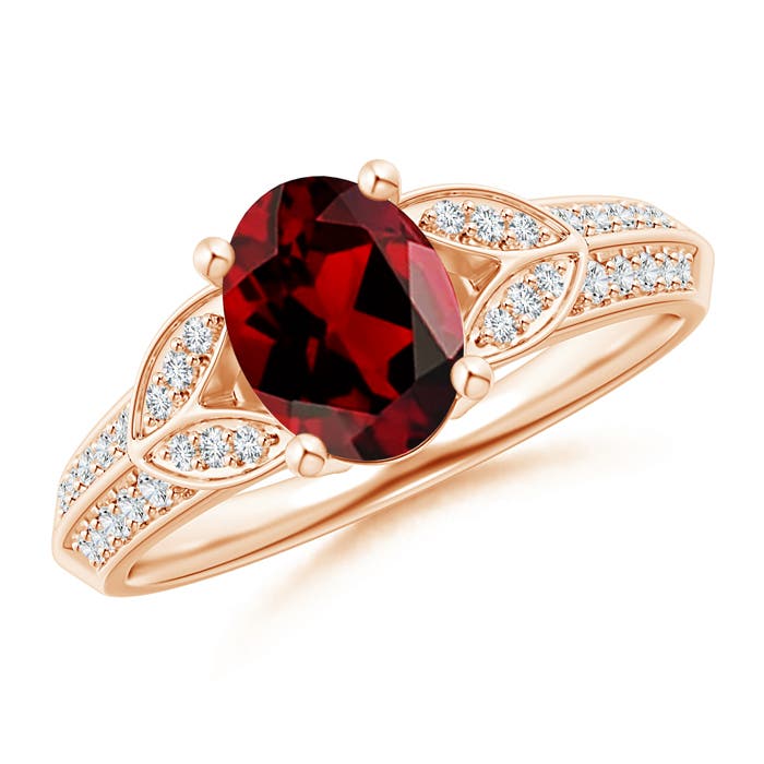 AAAA - Garnet / 1.63 CT / 14 KT Rose Gold