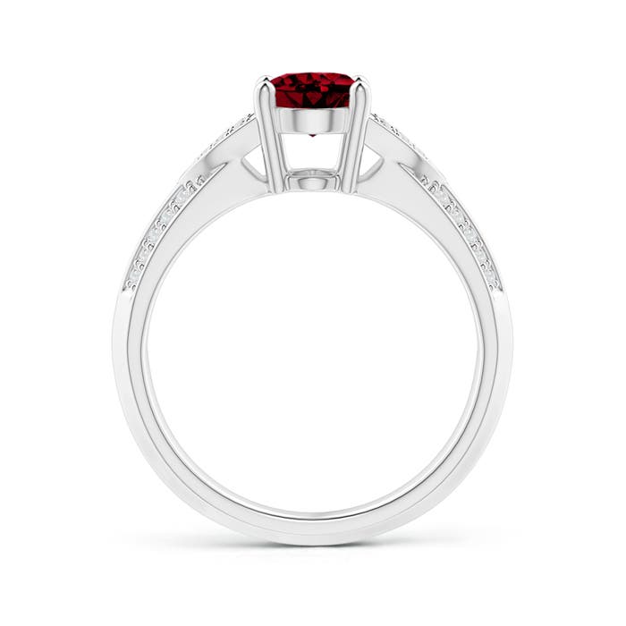 AAAA - Garnet / 1.63 CT / 14 KT White Gold