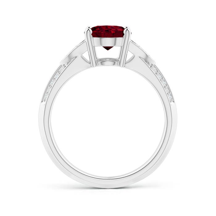 A - Garnet / 2.18 CT / 14 KT White Gold