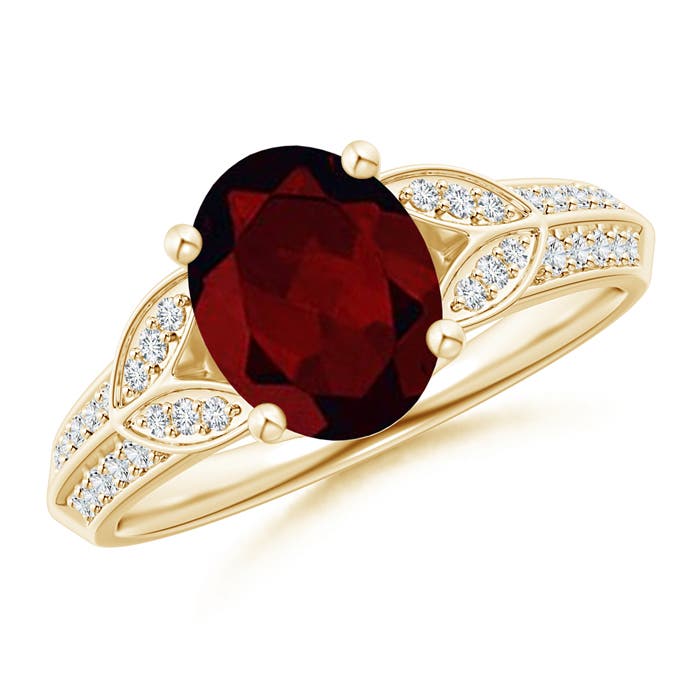 A - Garnet / 2.18 CT / 14 KT Yellow Gold