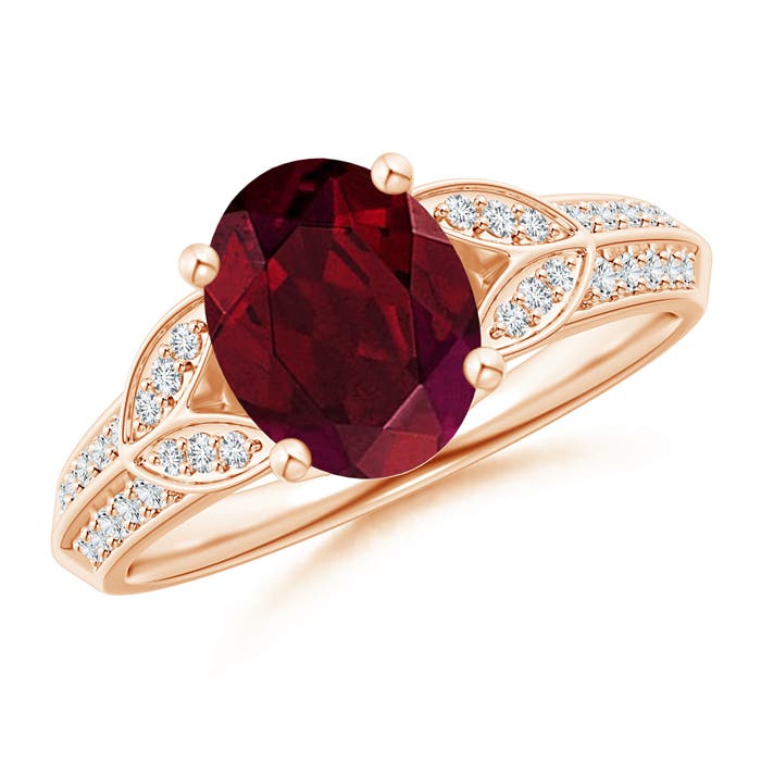 AA - Garnet / 2.18 CT / 14 KT Rose Gold