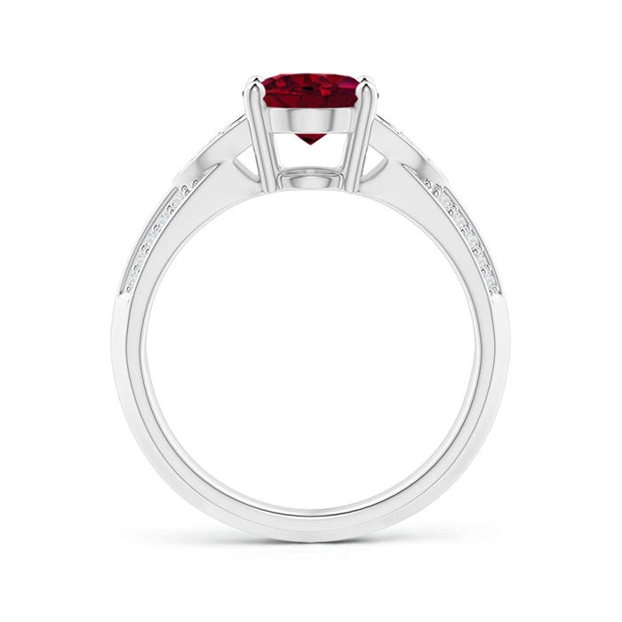 AA - Garnet / 2.18 CT / 14 KT White Gold