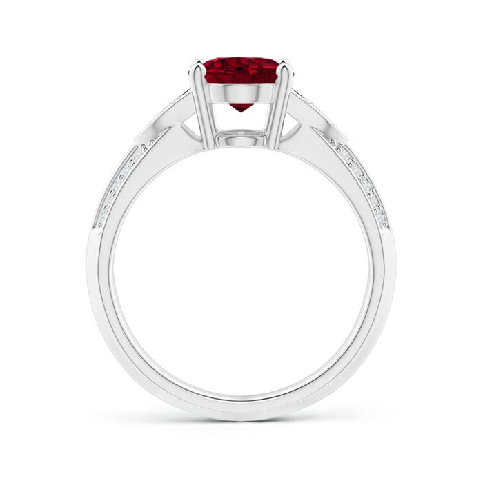 AAA - Garnet / 2.18 CT / 14 KT White Gold