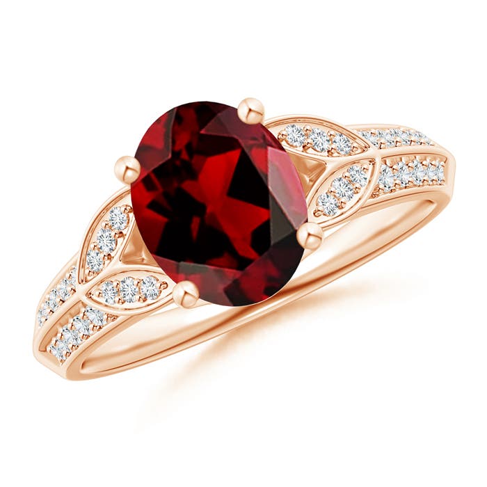 AAAA - Garnet / 2.18 CT / 14 KT Rose Gold