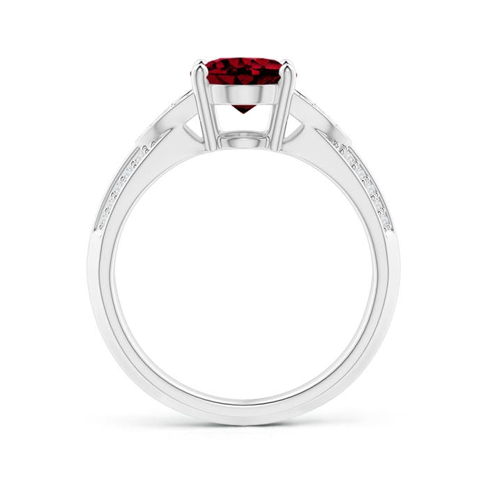 AAAA - Garnet / 2.18 CT / 14 KT White Gold