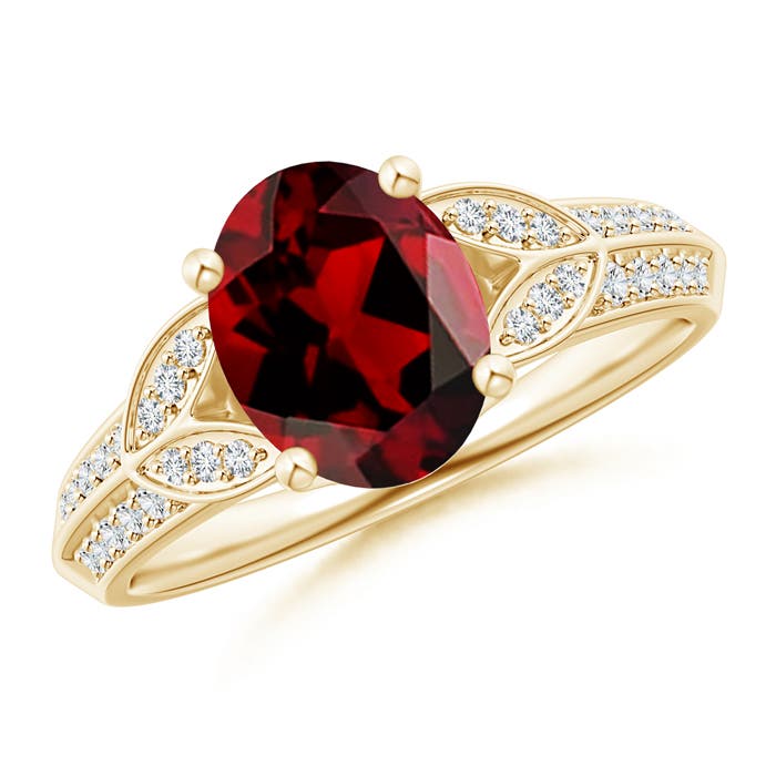 AAAA - Garnet / 2.18 CT / 14 KT Yellow Gold