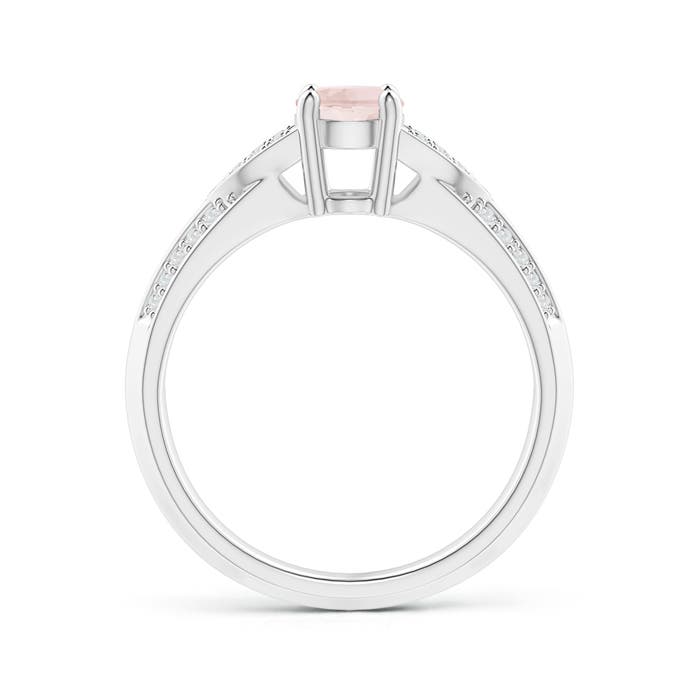 A - Morganite / 0.88 CT / 14 KT White Gold