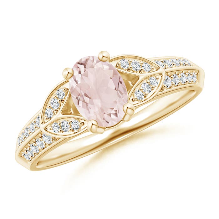 A - Morganite / 0.88 CT / 14 KT Yellow Gold