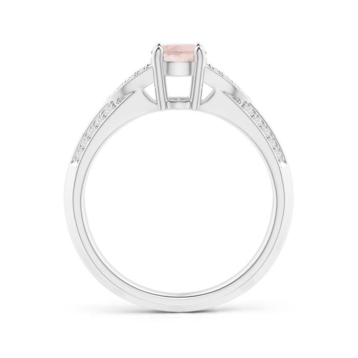 AA - Morganite / 0.88 CT / 14 KT White Gold