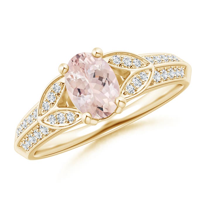 AA - Morganite / 0.88 CT / 14 KT Yellow Gold