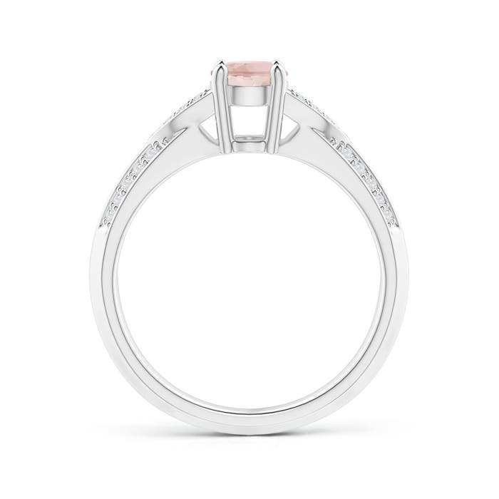 AAA - Morganite / 0.88 CT / 14 KT White Gold