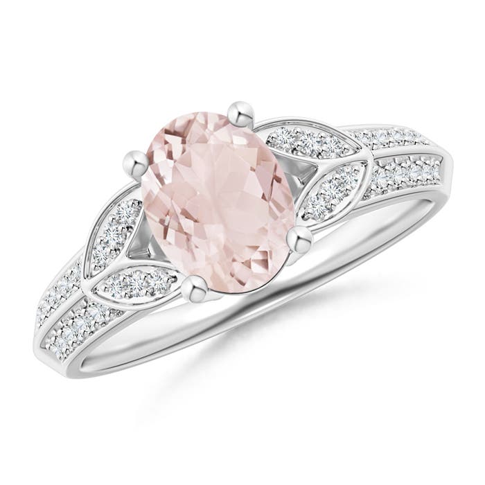 A - Morganite / 1.28 CT / 14 KT White Gold