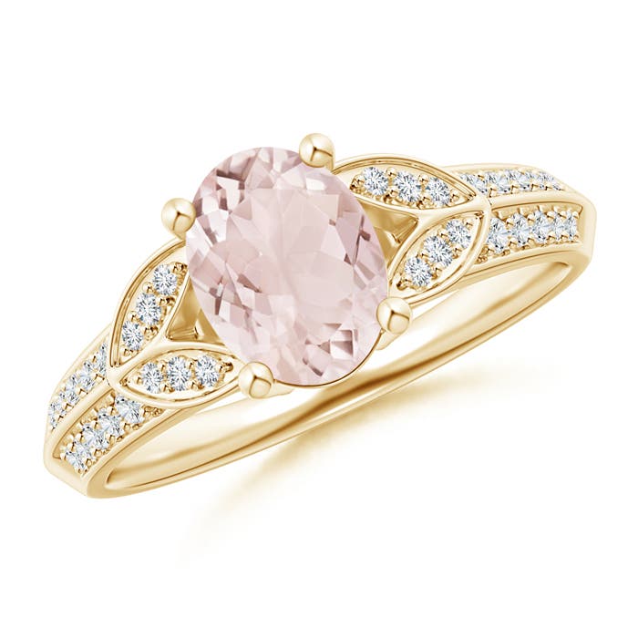 A - Morganite / 1.28 CT / 14 KT Yellow Gold