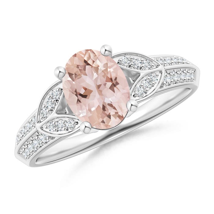 AAA - Morganite / 1.28 CT / 14 KT White Gold