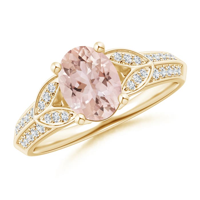 AAA - Morganite / 1.28 CT / 14 KT Yellow Gold