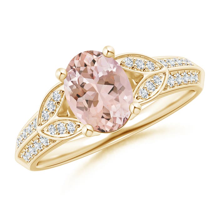 AAAA - Morganite / 1.28 CT / 14 KT Yellow Gold