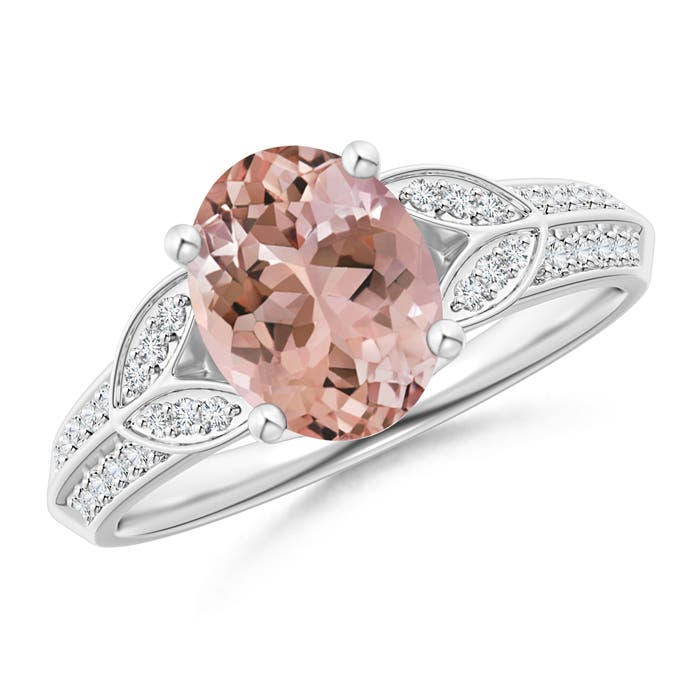 AAAA - Morganite / 1.83 CT / 14 KT White Gold