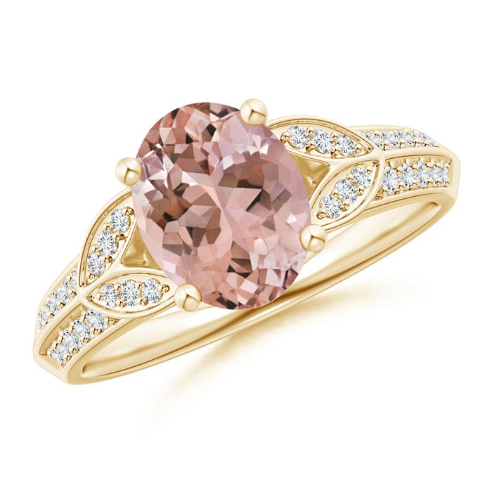 AAAA - Morganite / 1.83 CT / 14 KT Yellow Gold