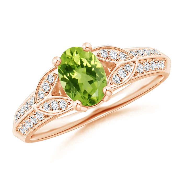 AAA - Peridot / 1.03 CT / 14 KT Rose Gold