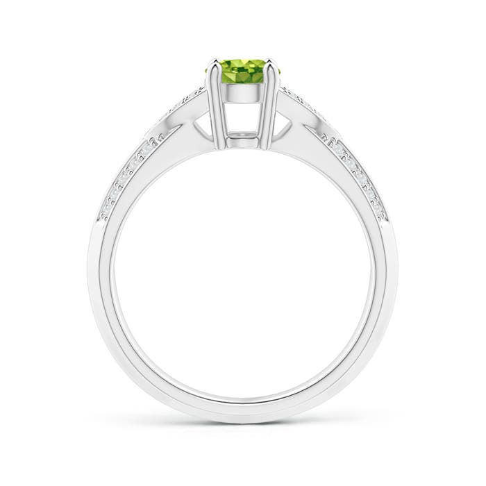 AAA - Peridot / 1.03 CT / 14 KT White Gold