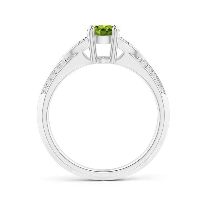 AAAA - Peridot / 1.03 CT / 14 KT White Gold