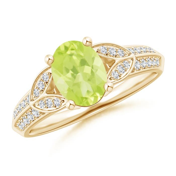 A - Peridot / 1.53 CT / 14 KT Yellow Gold