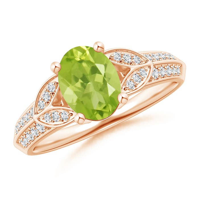 AA - Peridot / 1.53 CT / 14 KT Rose Gold