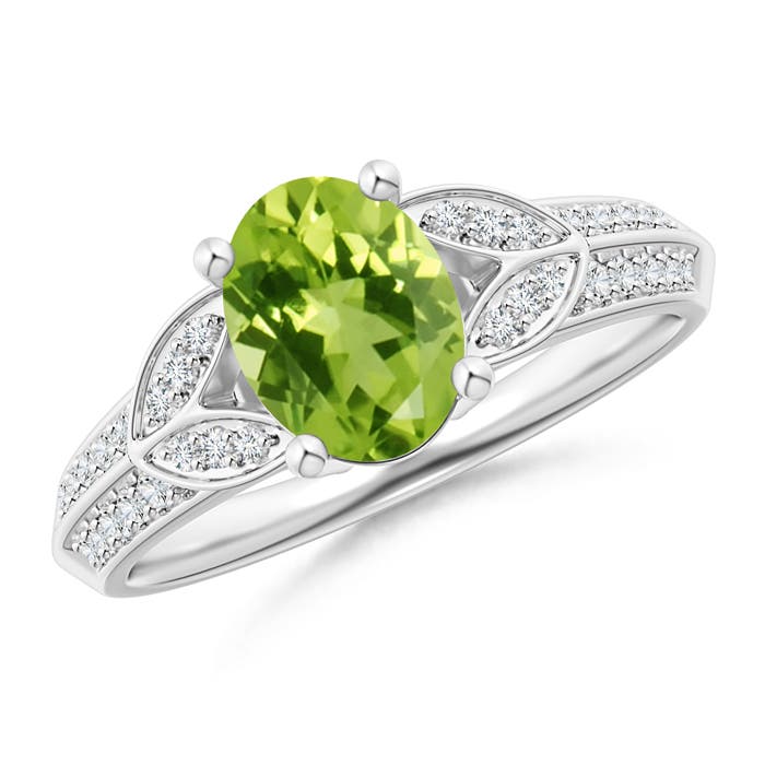 AAA - Peridot / 1.53 CT / 14 KT White Gold