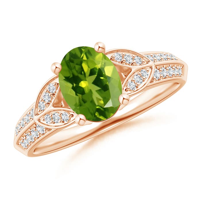 AAAA - Peridot / 1.53 CT / 14 KT Rose Gold