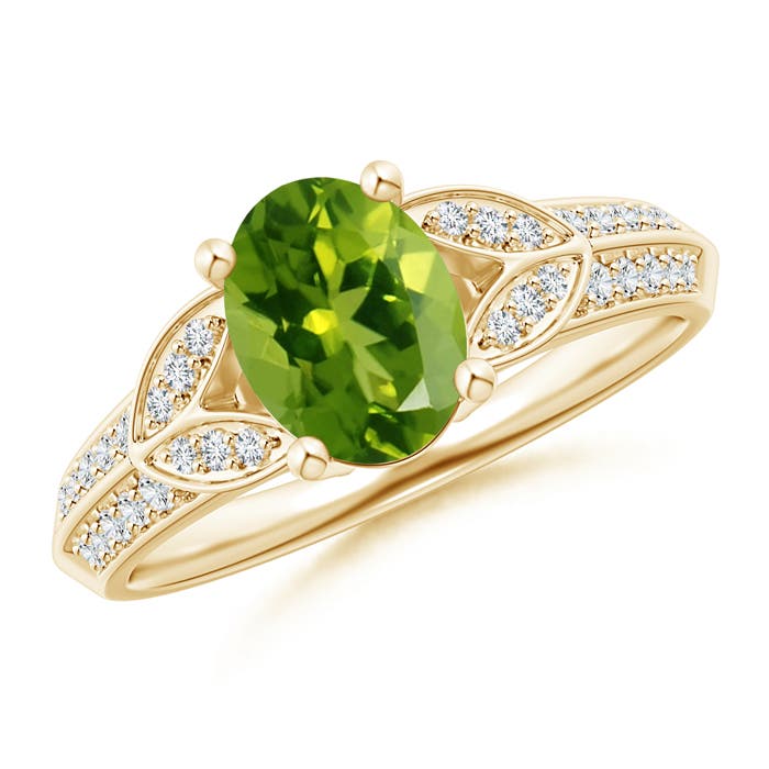 AAAA - Peridot / 1.53 CT / 14 KT Yellow Gold