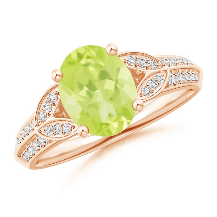 A - Peridot / 2.08 CT / 14 KT Rose Gold