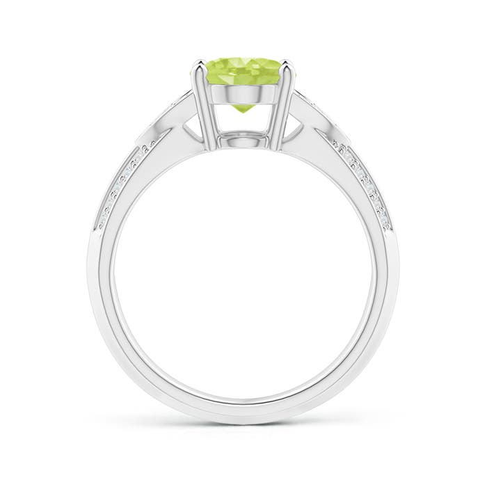 A - Peridot / 2.08 CT / 14 KT White Gold