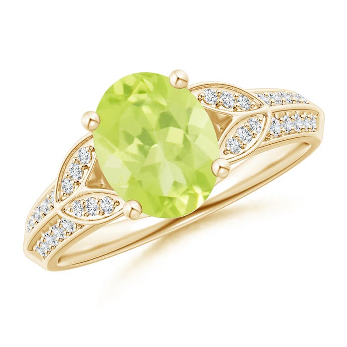 A - Peridot / 2.08 CT / 14 KT Yellow Gold