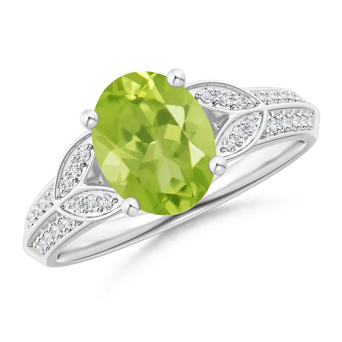 AA - Peridot / 2.08 CT / 14 KT White Gold