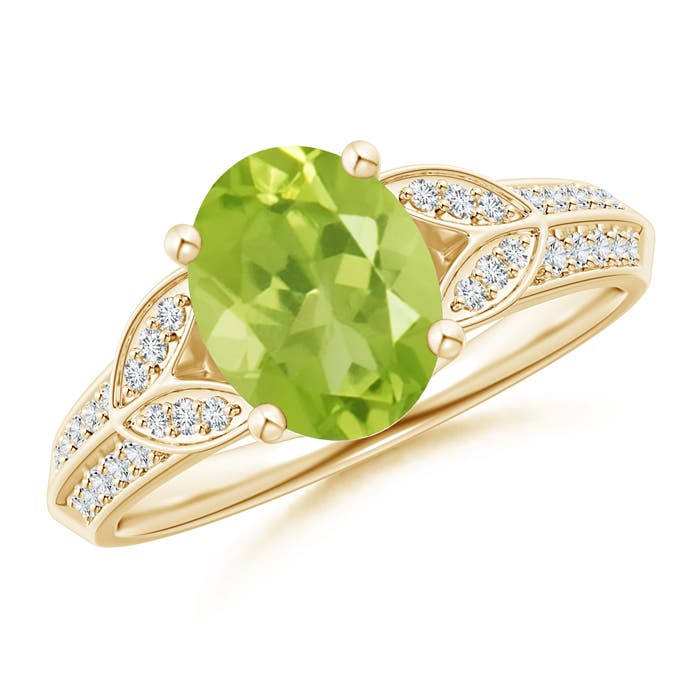 AA - Peridot / 2.08 CT / 14 KT Yellow Gold