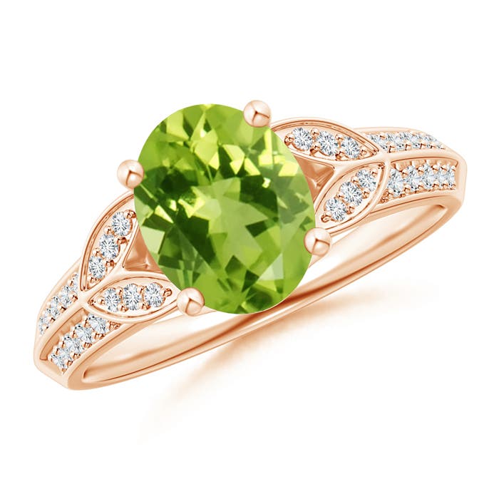 AAA - Peridot / 2.08 CT / 14 KT Rose Gold