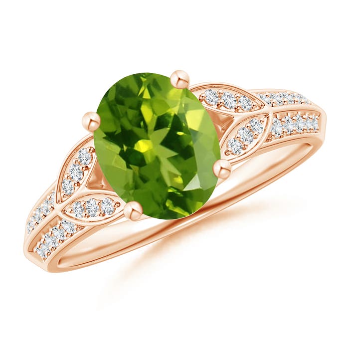 AAAA - Peridot / 2.08 CT / 14 KT Rose Gold