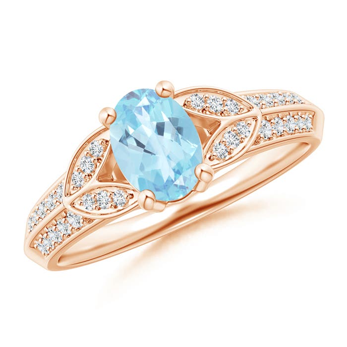 A - Swiss Blue Topaz / 1.13 CT / 14 KT Rose Gold