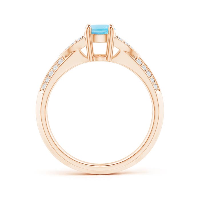 A - Swiss Blue Topaz / 1.13 CT / 14 KT Rose Gold