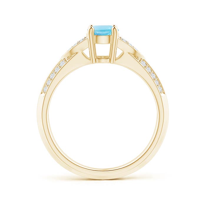 A - Swiss Blue Topaz / 1.13 CT / 14 KT Yellow Gold