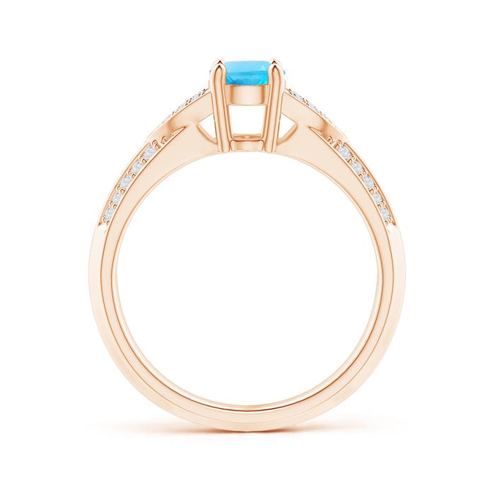 AA - Swiss Blue Topaz / 1.13 CT / 14 KT Rose Gold